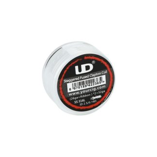 Youde UD 0.15ohm Staggered Fused Clapton SS316L Prebuilt Coil (26GA Ribbon)x2 32GA (10pcs)